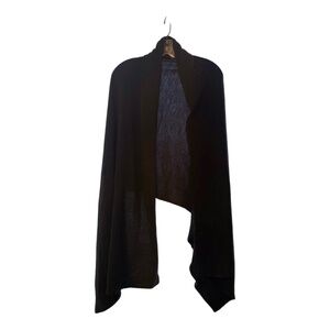 Patricia Nash Black Knit Poncho-Style Wrap | One Size